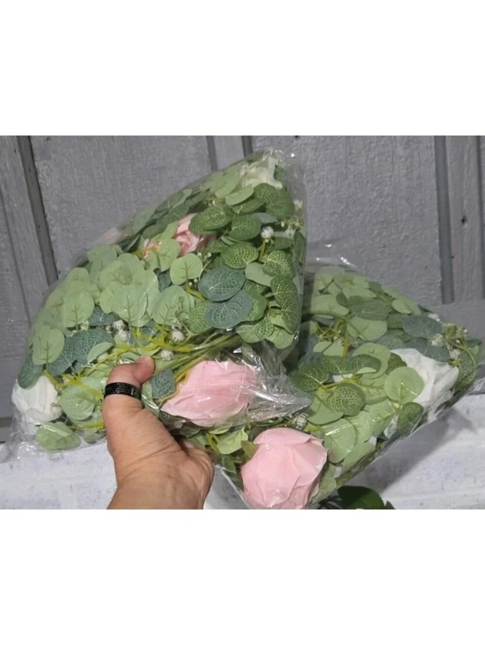 Artificial Flowers Variety Garland Roses Eucalyptus Peonies Reed Grass Pampas